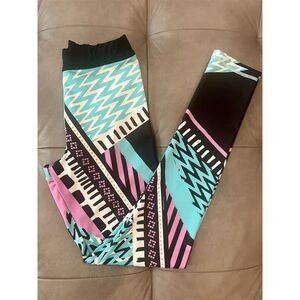 MINKPINK Women's Tribal Print Leggings Multicolor Size S Activewear